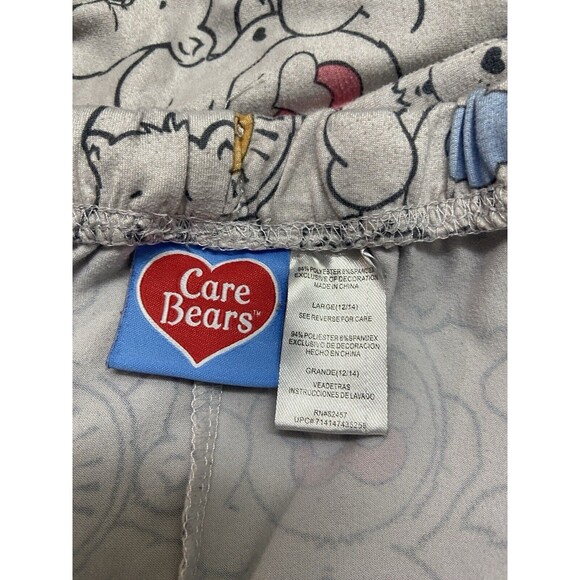 Care Bears Pajama Pants Womens Size Large Light Gray Pull On Tie Jogger Style - Picture 4 of 6